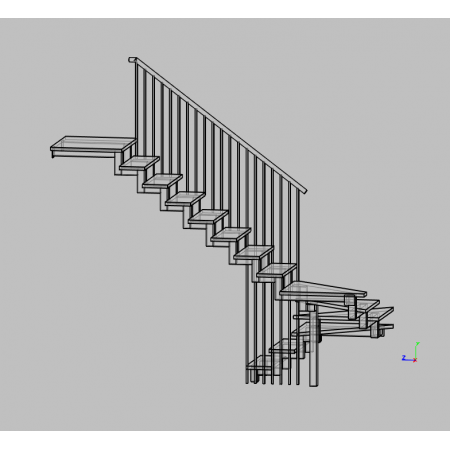 Внутренняя металлическая лестница 